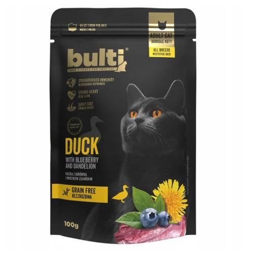 Bulti Superfood Mokra karma dla kota Kaczka z borówką i mniszkiem lekarskim, 100 g