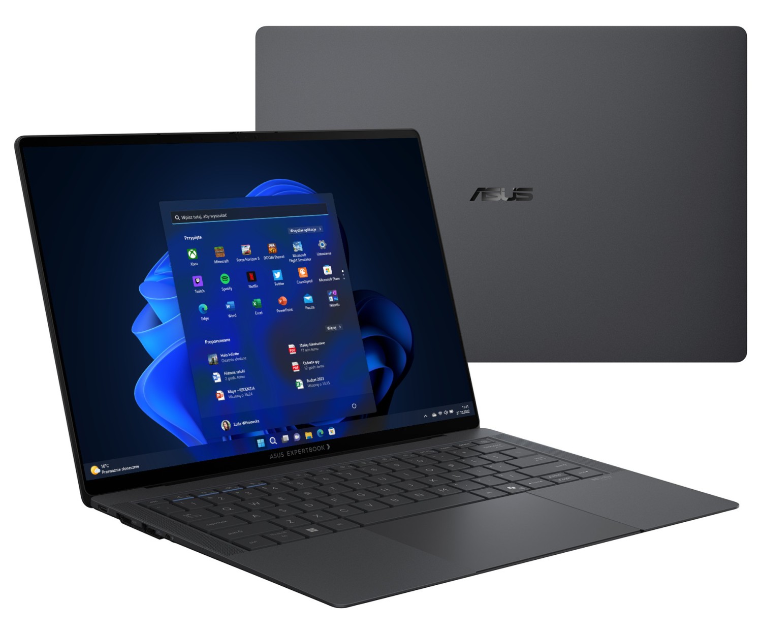 ASUS ExpertBook Ultra B9406CAA-TH0747X - Ultra 7-356H 14'' OLED 32GB 1TB W11Pro Mglistoszary 90NX09J2-M00UC0