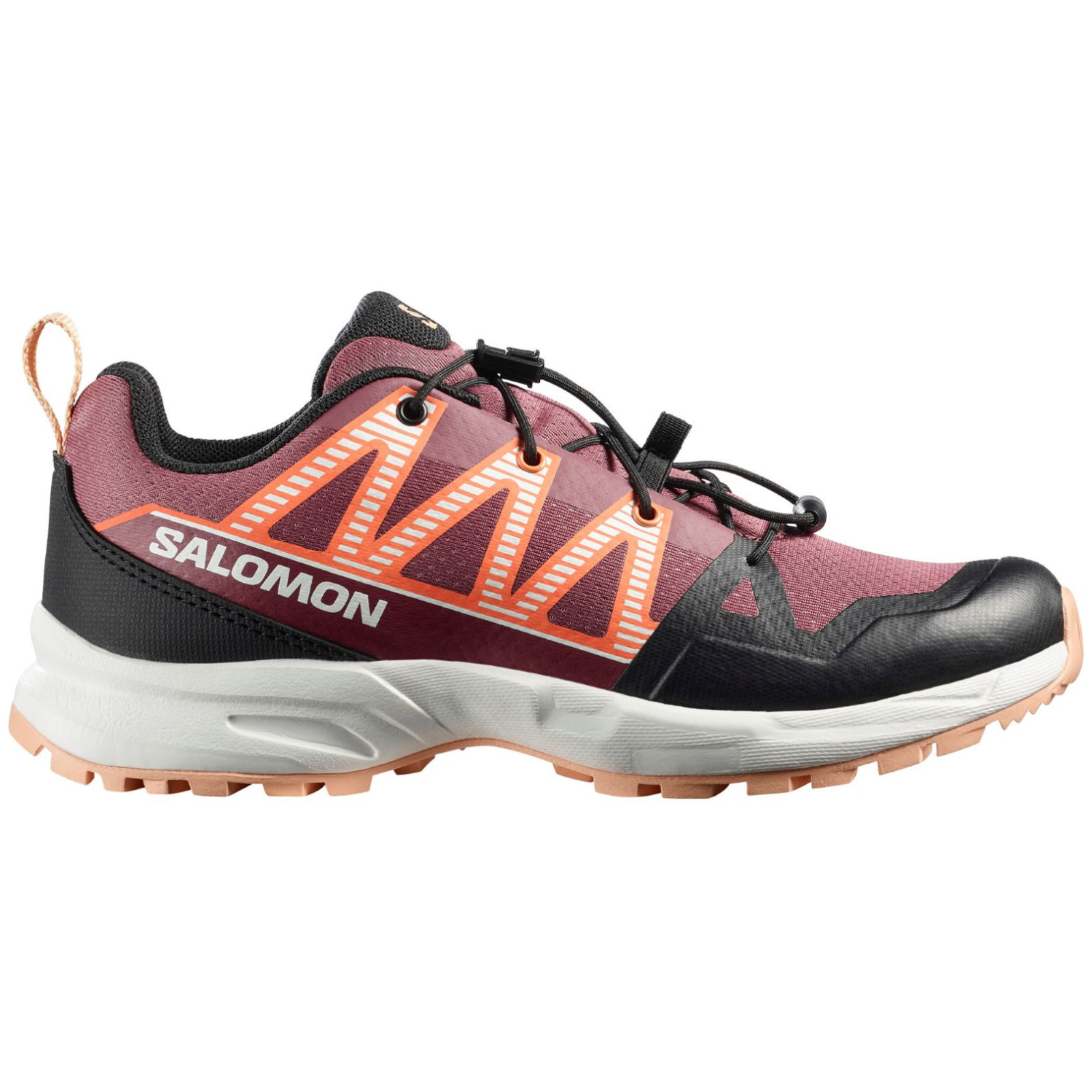 Buty dziecięce Salomon Outscape J Nocturne-White-Almond Cream Rozmiar butów (UE): 35 / Kolor: bordowy