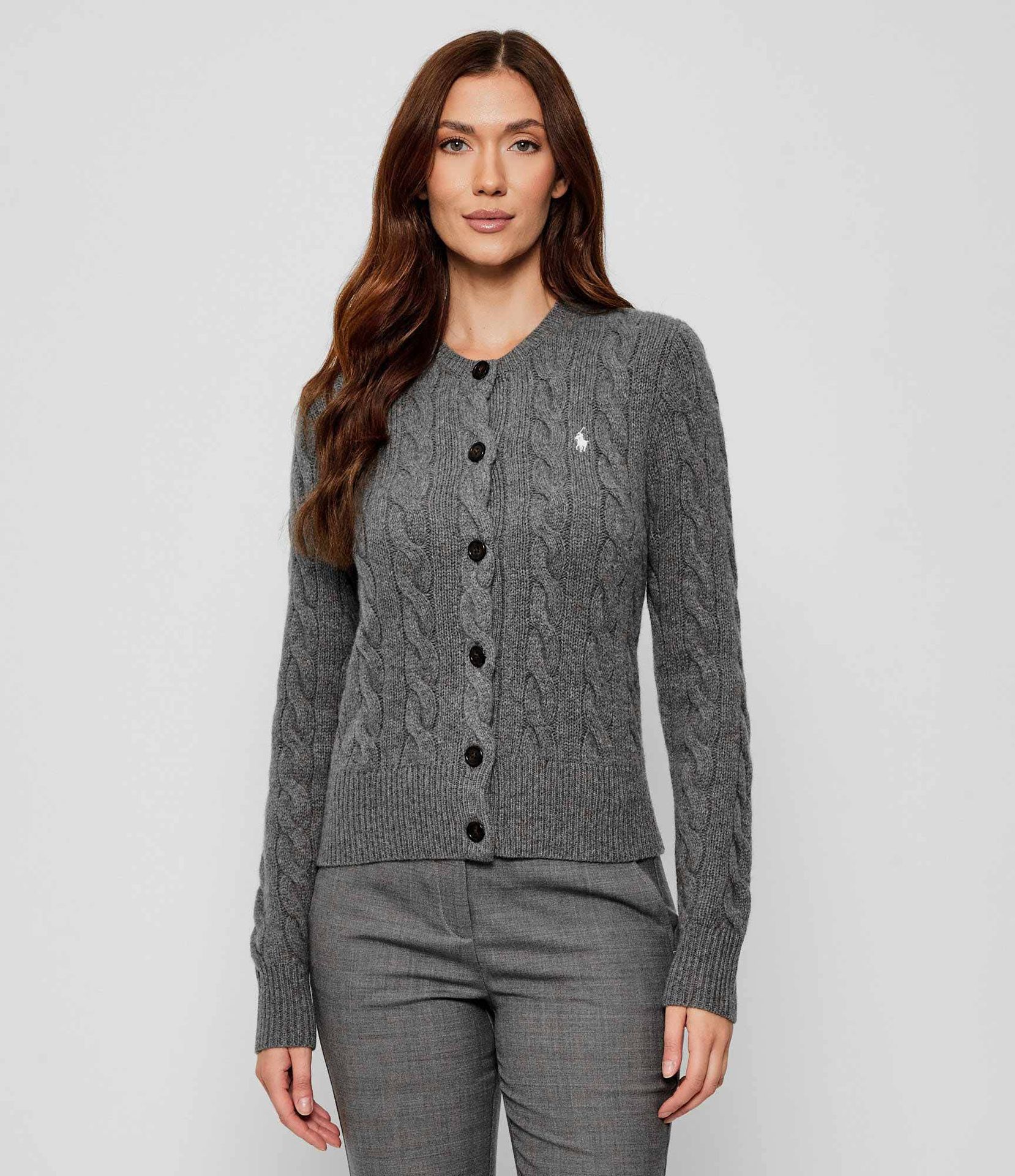 POLO RALPH LAUREN Wełniany kardigan Slim Fit z dodatkiem kaszmiru