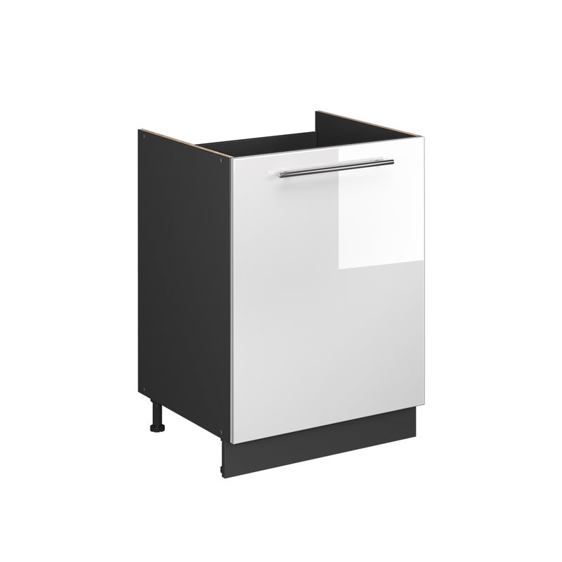 Vicco Szafka pod zlew Fame-Line, Biały wysoki połysk/Antracyt, 60 cm