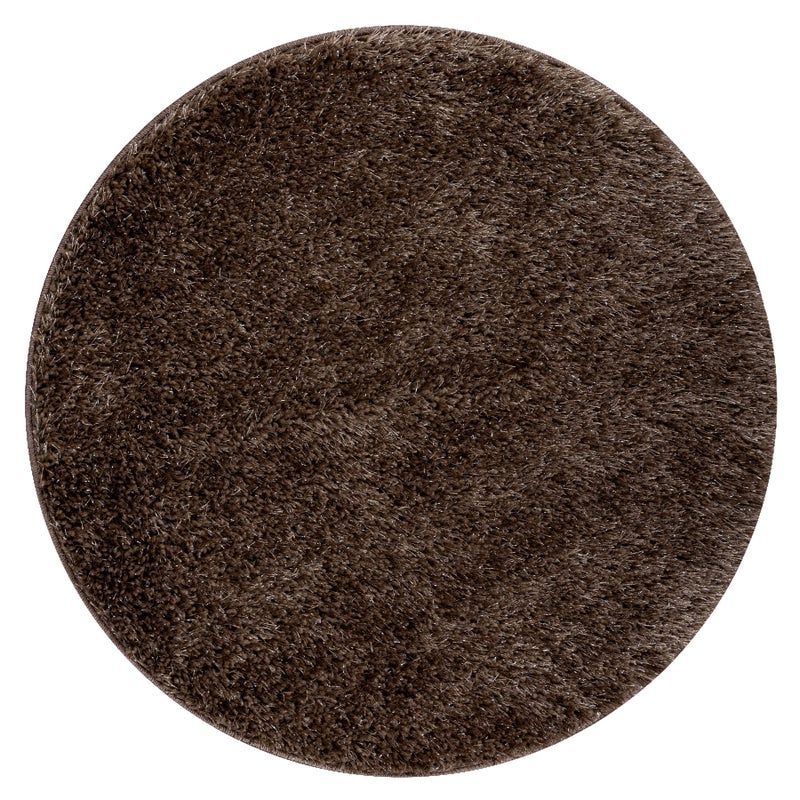 Dywan łazienkowy SYNERGY koło glamour, antypoślizgowy, miękki - lurex beż koło 100 cm