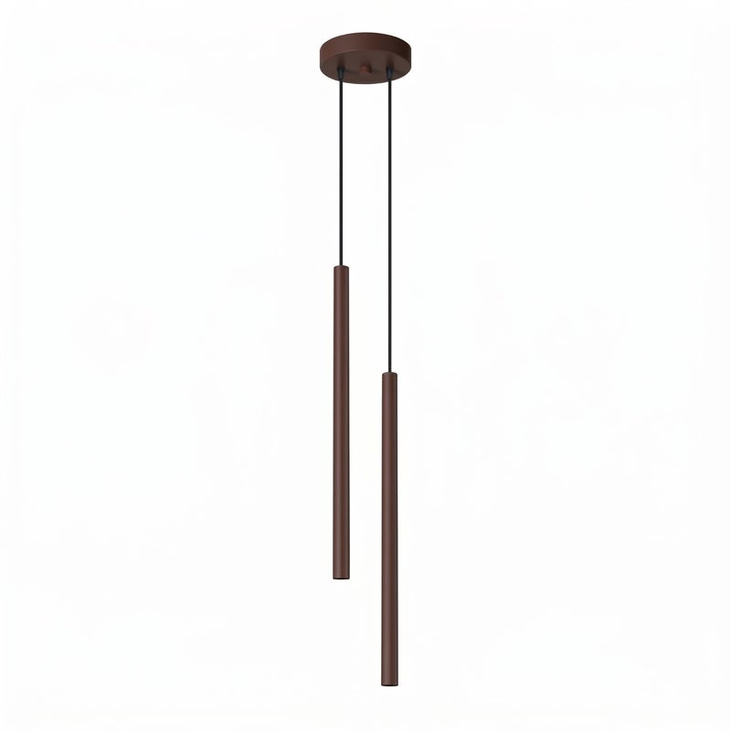 Lampa wisząca nowoczesna brązowa smukłe tuby 2xG9 8W PASTELO Sollux Lighting