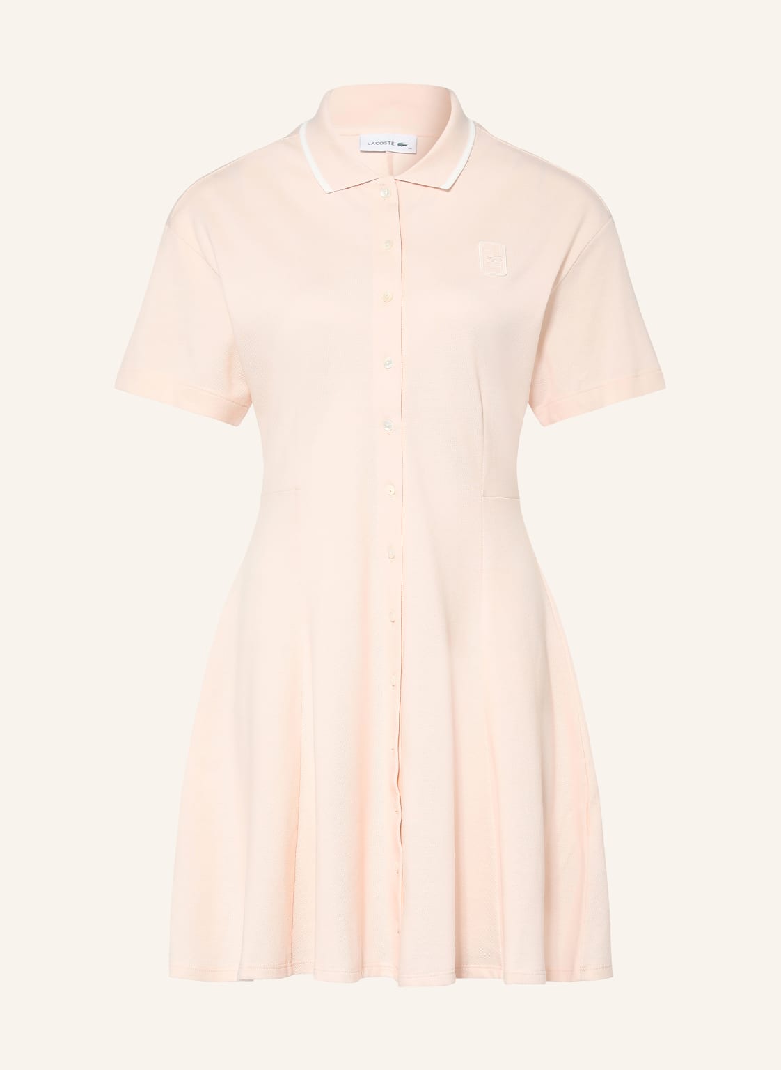 Lacoste Sukienka Polo Piqué rosa