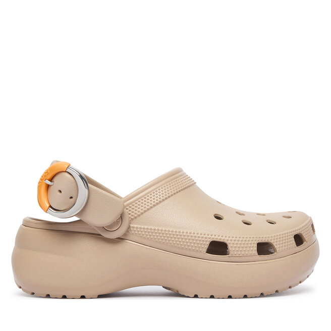 Klapki Crocs Classic Platform Buckle Clog 213230 Beżowy