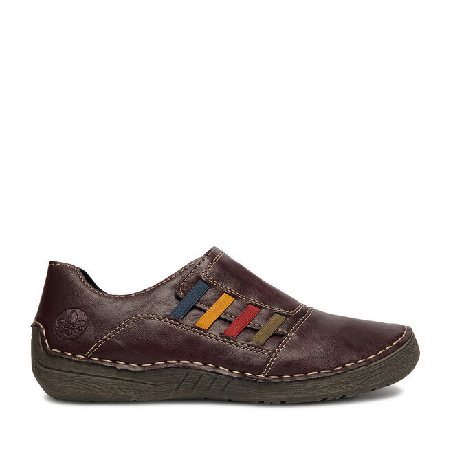 Półbuty Rieker CEO-52560-30 Bordowy