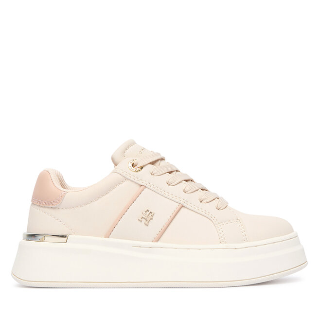 Sneakersy Tommy Hilfiger T3A9-35091-1355359 S Beżowy jasny