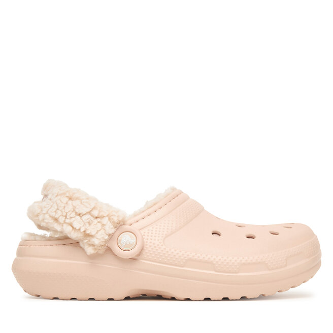 Klapki Crocs Classic Fleece Lined Clog Quartz 211396 Różowy