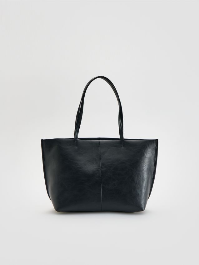 Reserved - Torebka shopper - czarny
