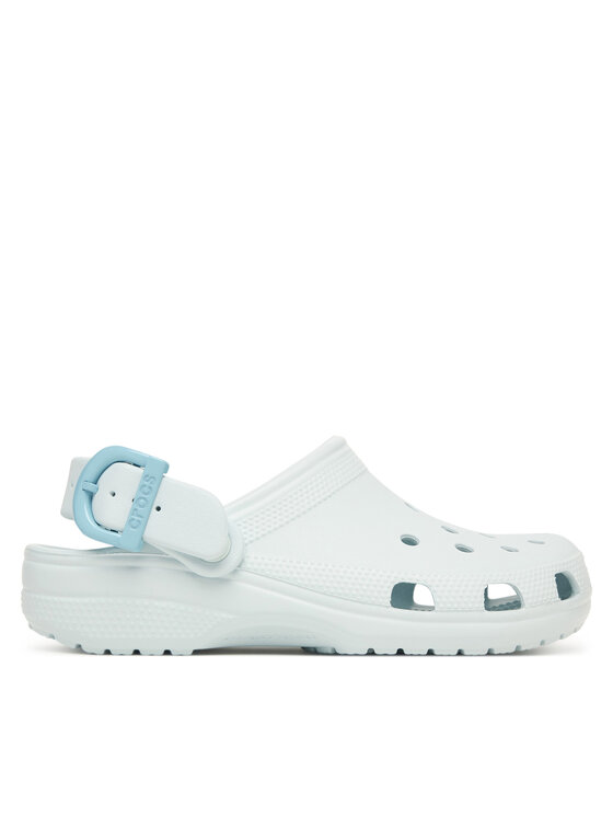 Crocs Klapki Classic Enamel Buckle Clog 213347 Niebieski jasny