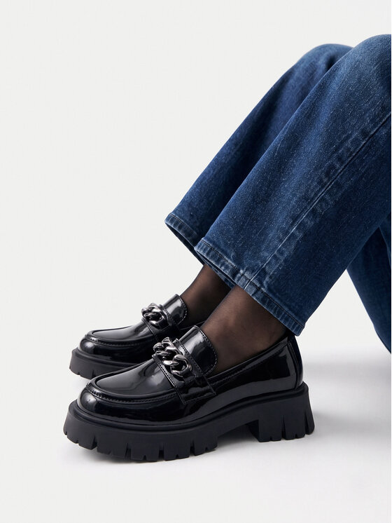 DeeZee Loafersy CS5907-07 Czarny