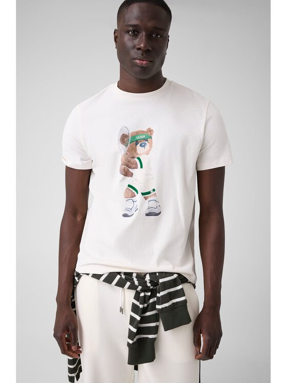 Guess T-Shirt 183448 Biały Classic Fit