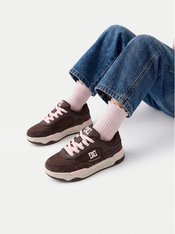 DC Shoes Sneakersy CEOWB-CP40-23383H2(DZ) Brązowy ciemny