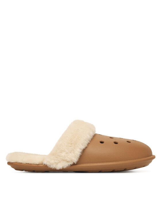Crocs Kapcie Classic Fuzz Scuff 212143 Brązowy
