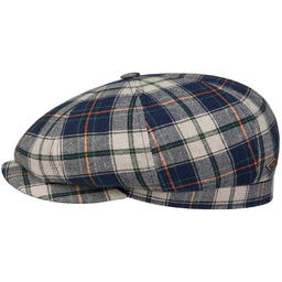 Kaszkiet Caroma Check 8 Panel by JJ Hats, niebieski, S (54-55 cm)
