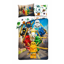 Halantex Pościel bawełniana 160x200 Lego Ninjago kolorowa poszewka 70x80 Kids 12