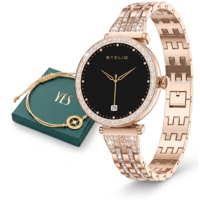 Smartwatch STELIO Lusso Gem AI Złoty + Bransoletka YES