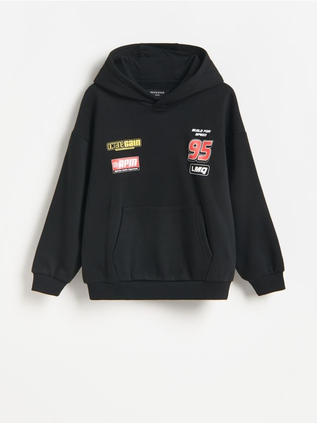 Reserved - Bluza Auta - czarny