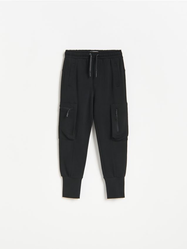 Reserved - Spodnie jogger cargo - czarny