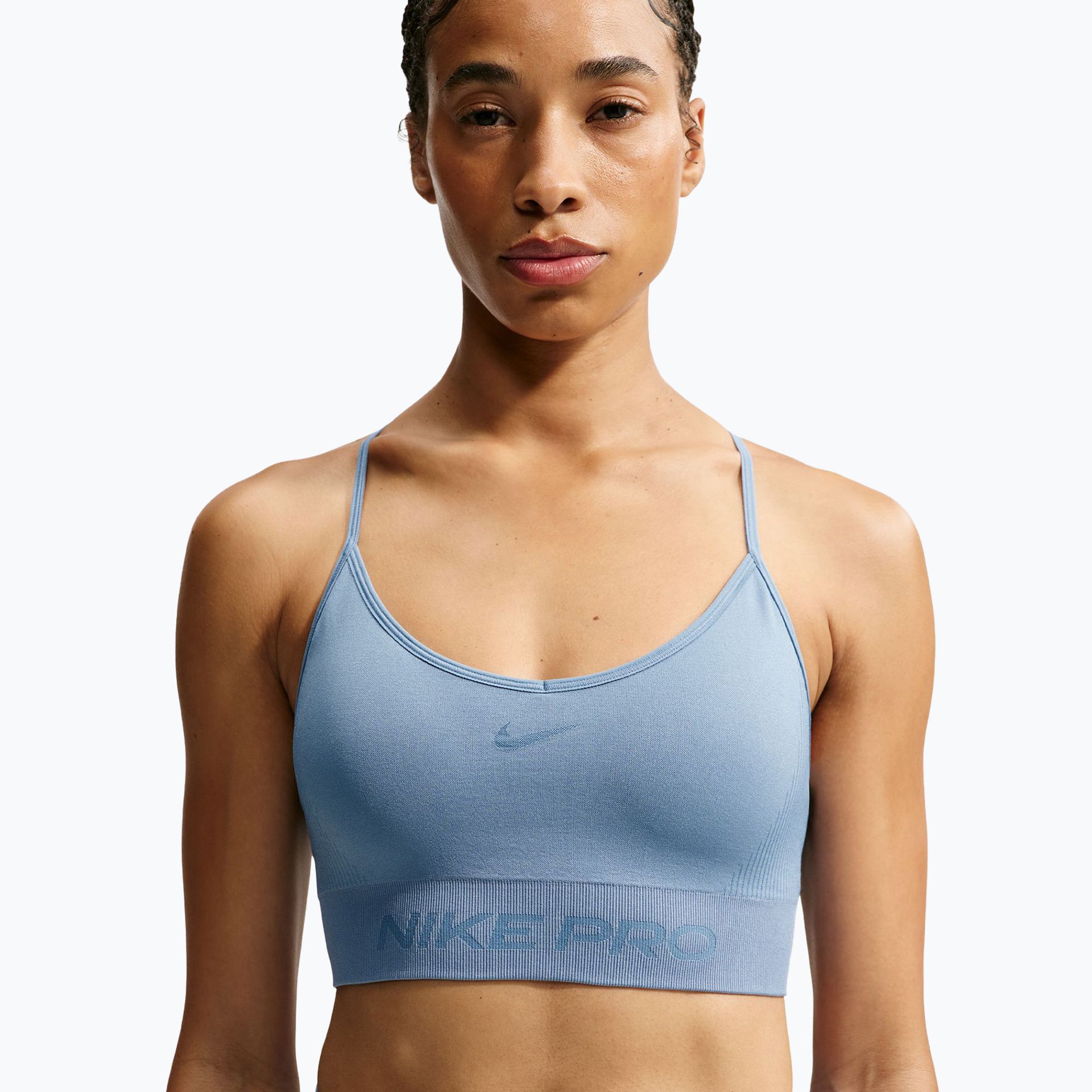 Biustonosz treningowy Nike Pro Seamless work blue WYSYŁKA W 24H 30 DNI NA ZWROT