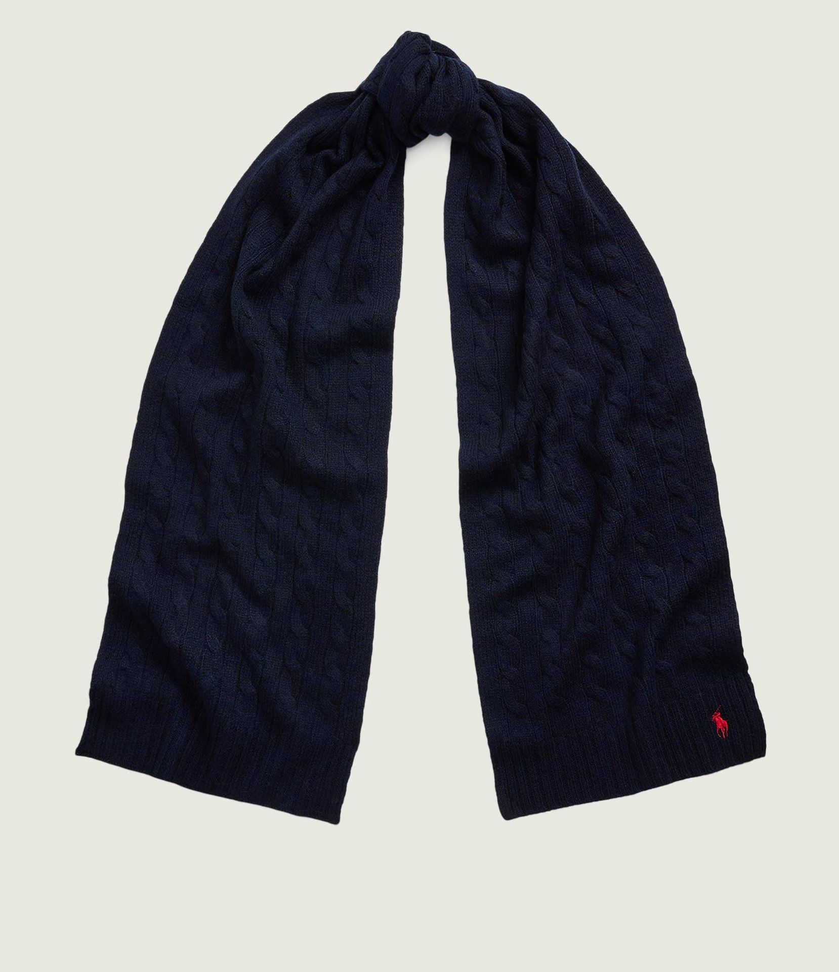 POLO RALPH LAUREN Wełniany szal z dodatkiem kaszmiru
