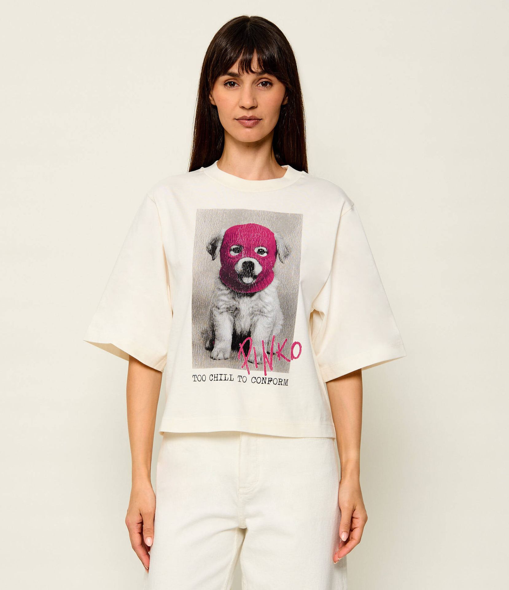 Pinko T-shirt Niamey Punk Dog Relaxed fit
