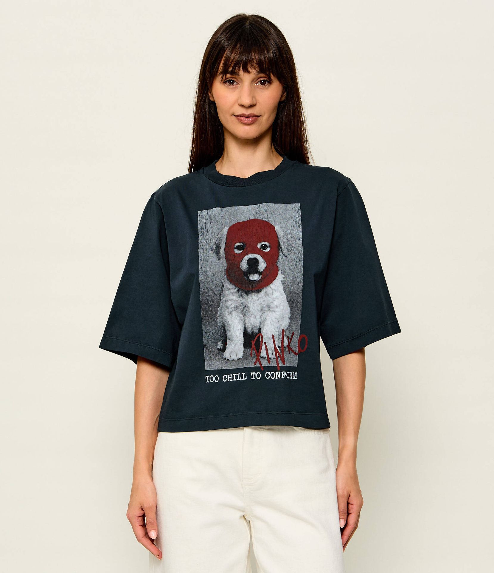 Pinko T-shirt Niamey Punk Dog Relaxed fit