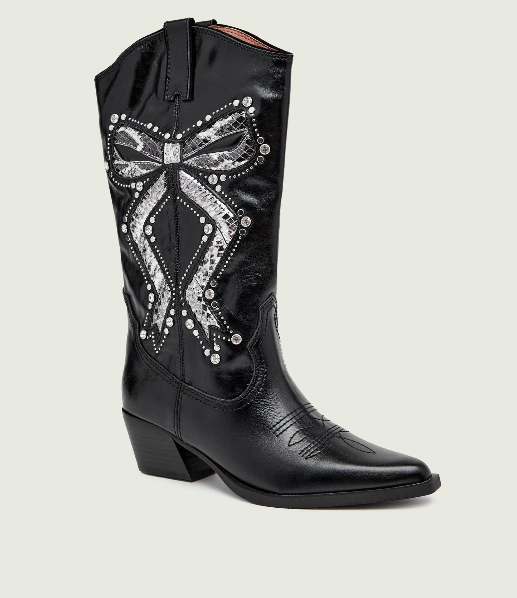 Kurt Geiger Skórzane kowbojki Rodeo Bow