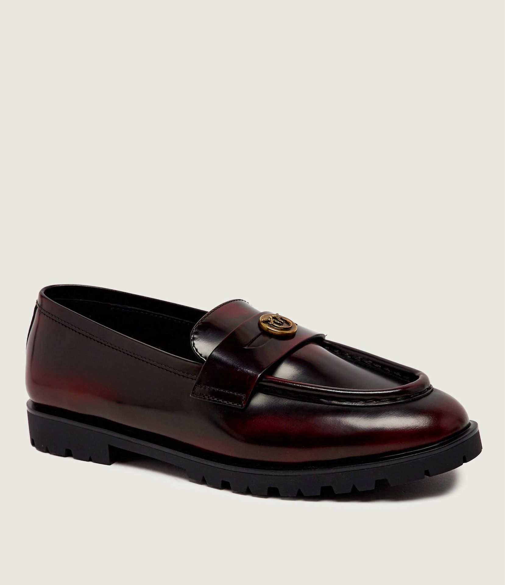 Pinko Skórzane loafersy Nora 07