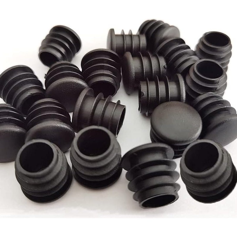 Okresowe korki z tworzywa sztucznego, 40 sztuk, czarne końcówki do mebli, krzeseł/nóg (16 mm)