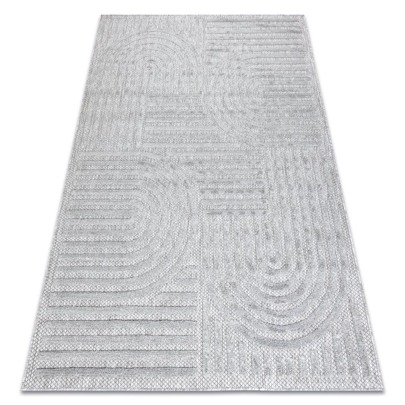 Dywan SANTO SZNURKOWY SIZAL 0989 Geometryczny szary 160x220 cm