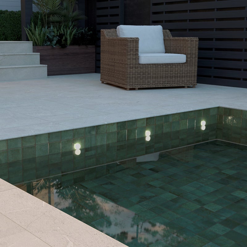 Płytka z gresu porcelanowego o efekcie rzemieślniczym do podłóg i ścian zielona EAZY Block 32x62,5 cm błyszcząca