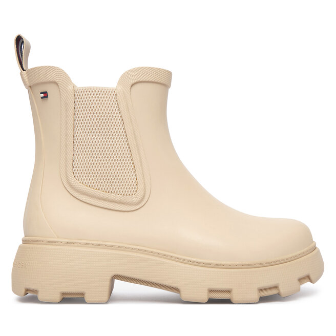 Kalosze Tommy Hilfiger Flag Cleated FW0FW09387 Beżowy