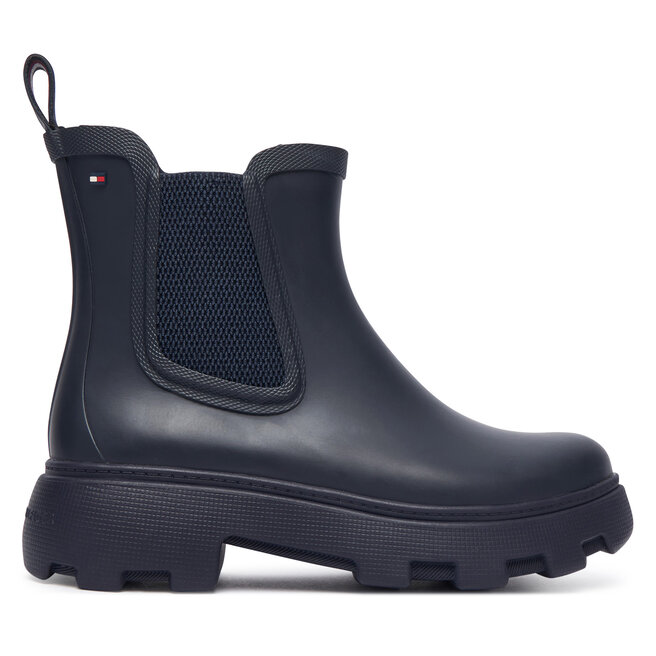 Kalosze Tommy Hilfiger Flag Cleated FW0FW09387 Granatowy