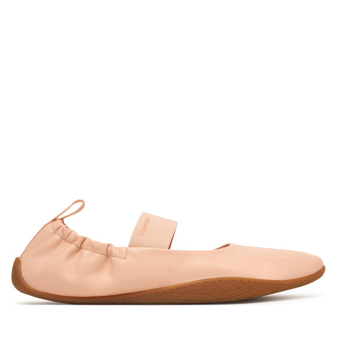 Baleriny Calvin Klein Ballet Sneaker Mj Lth HW0HW03308 Kremowy