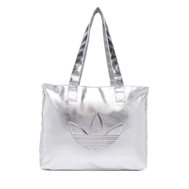 Torebka adidas Shopper Metallic Pu Bag KR1566 Srebrny