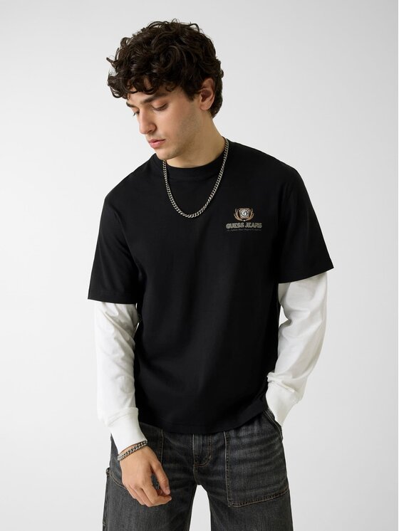 Guess T-Shirt 183246 Czarny Classic Fit