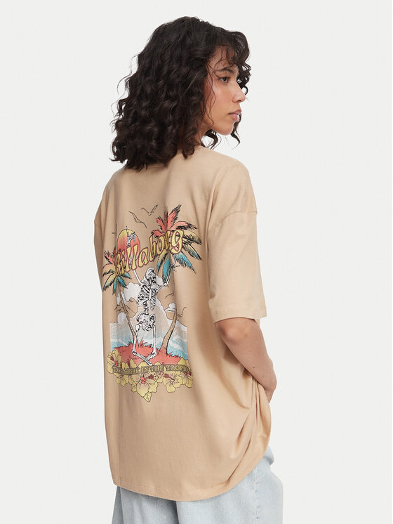 Billabong T-Shirt Take A Break EBJZT00407 Brązowy Oversize