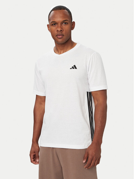 adidas Koszulka techniczna Workout Essentials FEELREADY 3-Stripes KD0606 Biały Regular Fit
