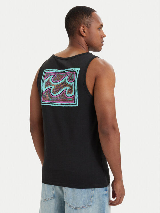 Billabong Tank top Crayon Wave EBYZT00302 Czarny Regular Fit
