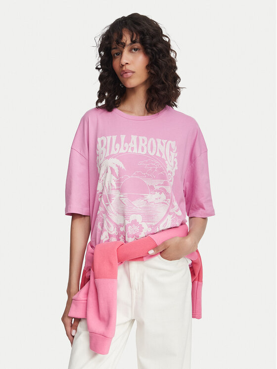 Billabong T-Shirt Sweet Ride EBJZT00408 Różowy Oversize
