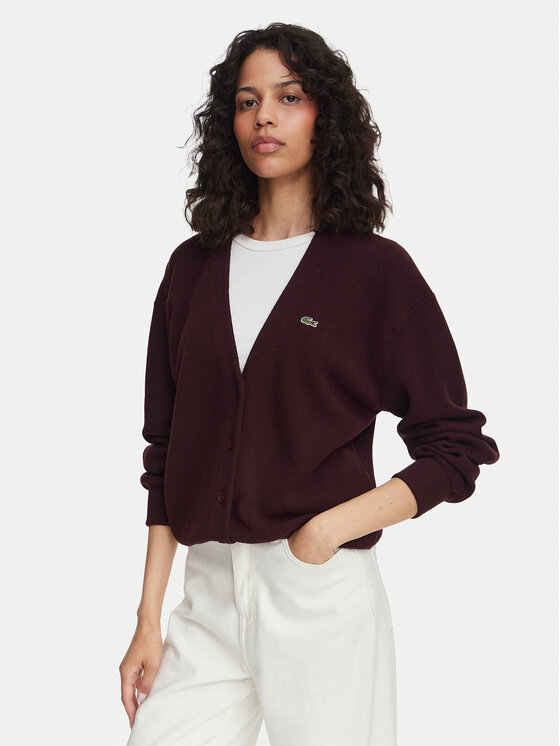 Lacoste Kardigan AF4143 Brązowy Regular Fit