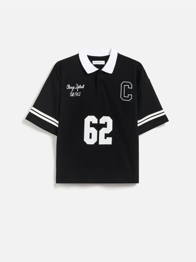 Reserved - T-shirt polo - czarny