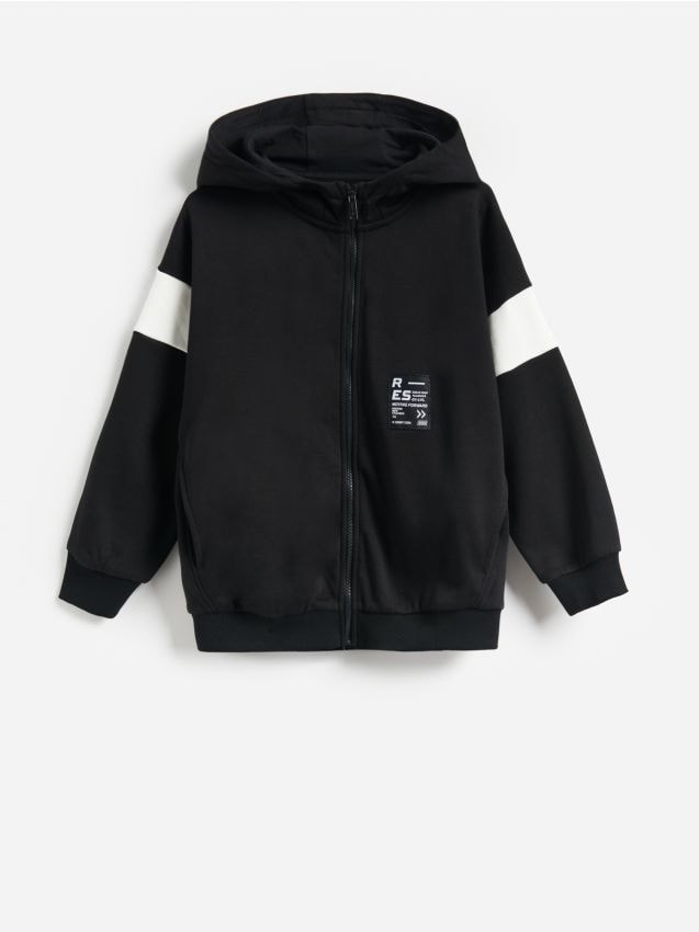 Reserved - Bluza oversize z kapturem - czarny