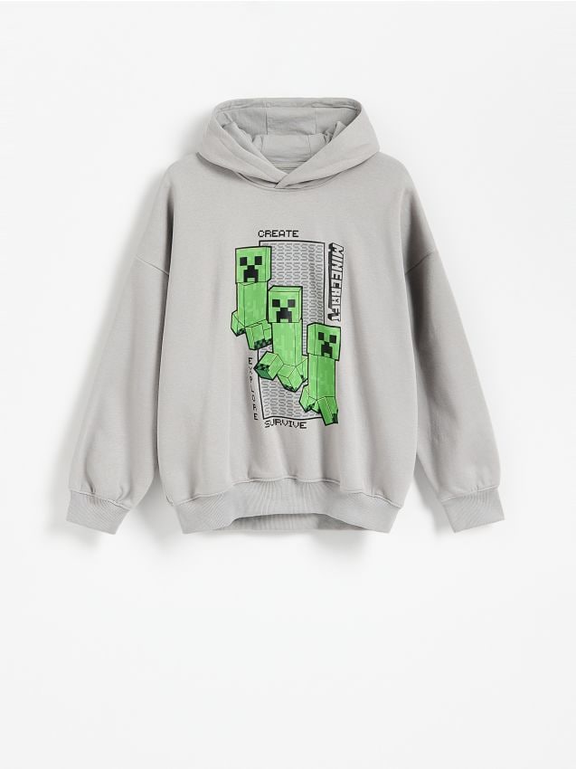 Reserved - Bluza Minecraft - jasnoszary