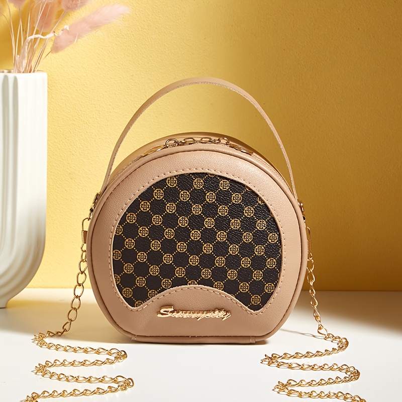 TEMU Elegancka Torebka Crossbody w Kropki Syntetyczna Skóra Ekologiczna, Wielokolorowa, Zapięcie na Zamek Błyskawiczny, Zdejmowany Pasek, Nie Można