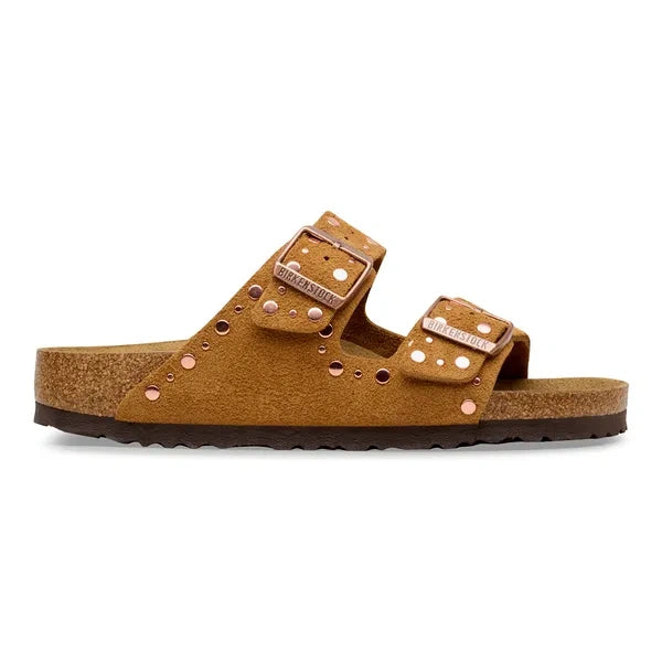 Arizona Rivet Suede Leather Mink - 36