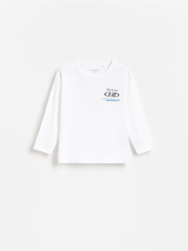 Reserved - Longsleeve z nadrukiem - biały