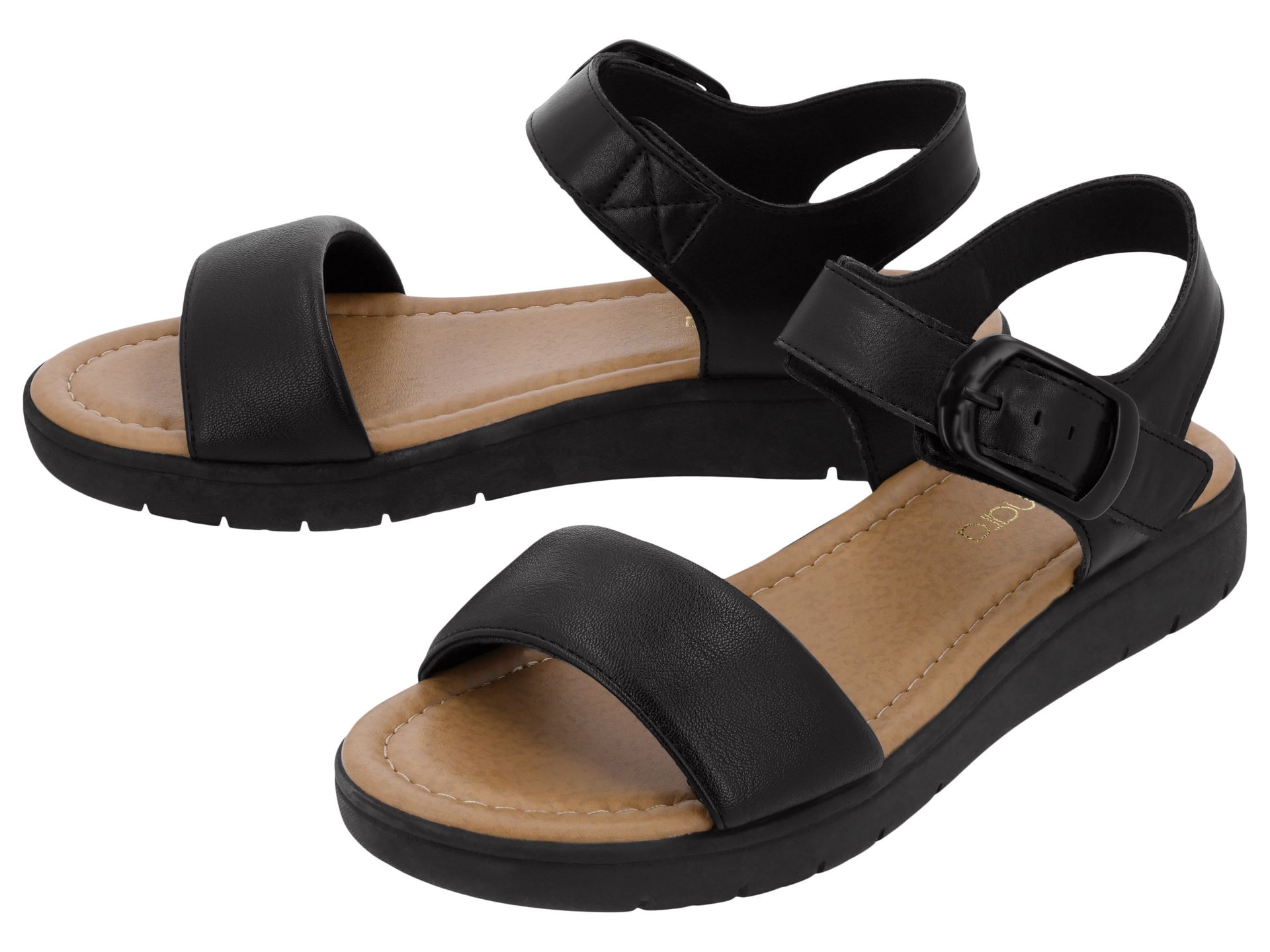 ESMARA® Sandały damskie (Czarny, 39)