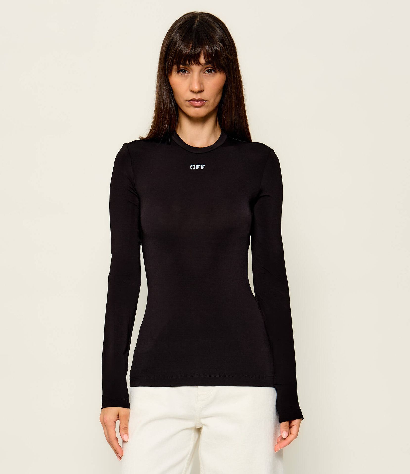 OFF-WHITE Bluzka Off Stamp Sec Skin Slim Fit